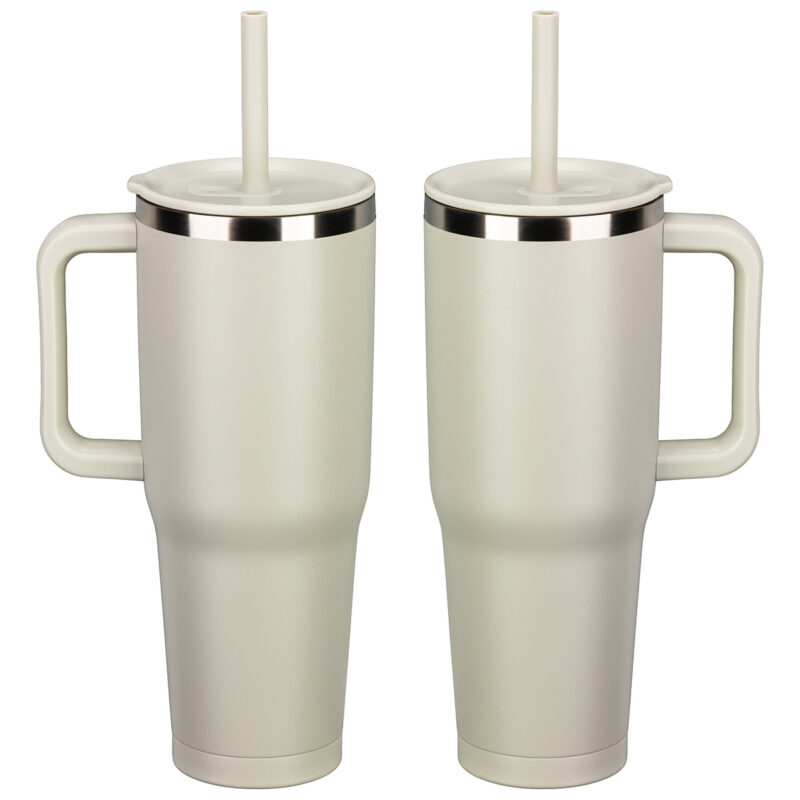 SENSO® Summit 40 oz Insulated Stainless Steel Travel Mug with Press-In Str - 3