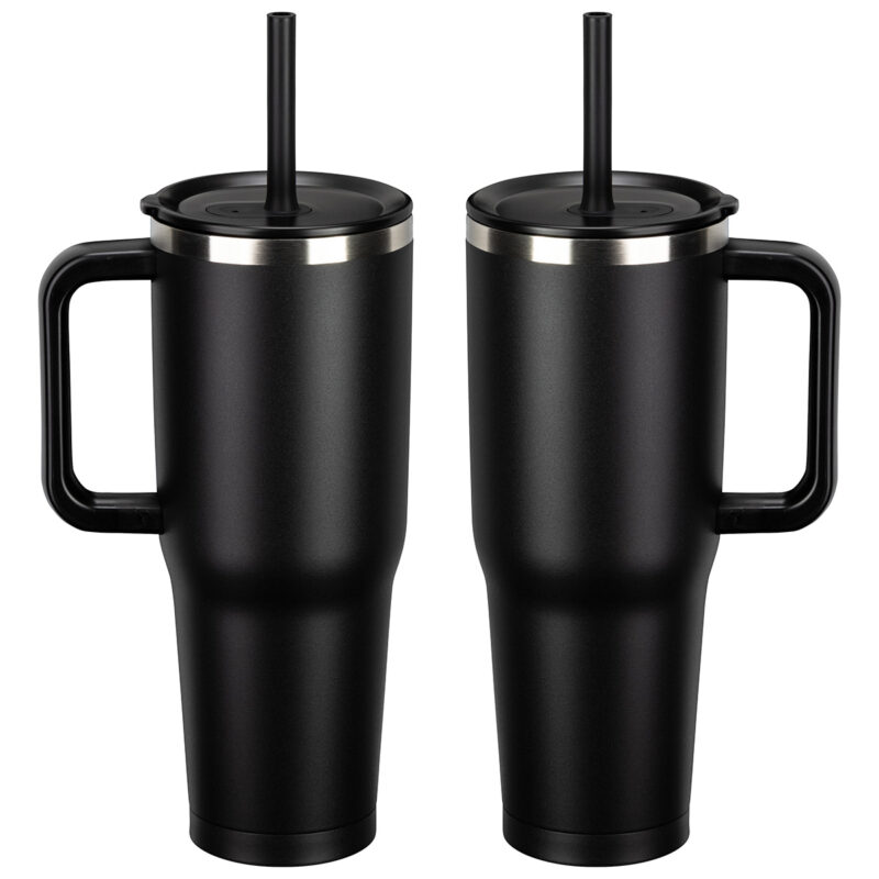 SENSO® Summit 40 oz Insulated Stainless Steel Travel Mug with Press-In Str - 5