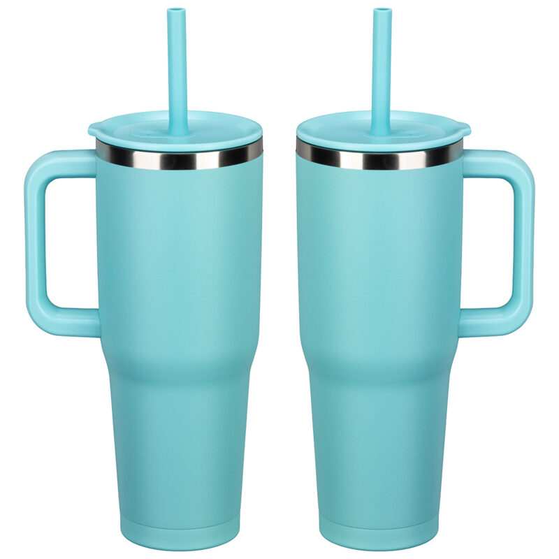 SENSO® Summit 40 oz Insulated Stainless Steel Travel Mug with Press-In Str - 9